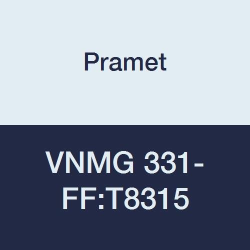 VNMG 331-FF:T8315 Carbide Multi-Material (P15,M15,K15) Indexable Turning Insert, Negative, Finishing 0.016" Radius, PVD, 35 Degree Diamond, Gold (Pack of 10)