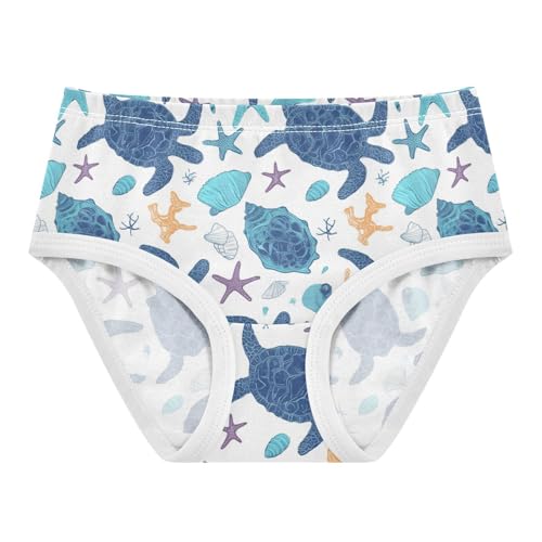Wusikd Turtles Girls' Underwear Cotton Funny Animal Girls Briefs Soft Toddler Underwear 2T