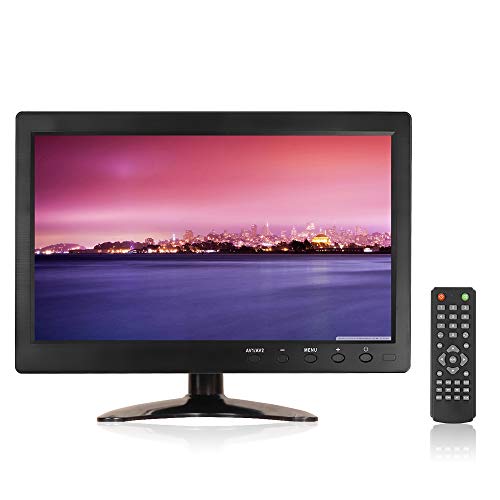 10.1 inch Small PC Monitor Mini Monitor HDMI Monitor 1366x768 LED Display Support HDMI VGA AV BNC TV USB Intput for Computer Home Kitchen Monitor, Built-in Speaker