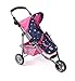 Produktbild Bayer Chic 2000 - Puppenbuggy Lola, Jogging-Buggy, Puppenjogger, Puppenwagen, Butterfly, 612-33, Navy, Pink