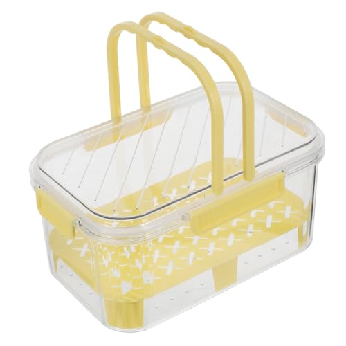OKUMEYR Crujiente De Alimentos Recipientes Herméticos Para Almacenar Alimentos Recipientes De Frutas Para Nevera Mantener Fresco La Mascota Yellow