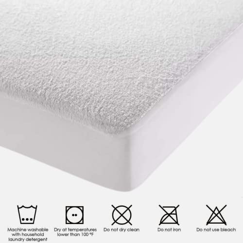 Protector de colchón impermeable extra profundo que evita manchas en camas altas 4