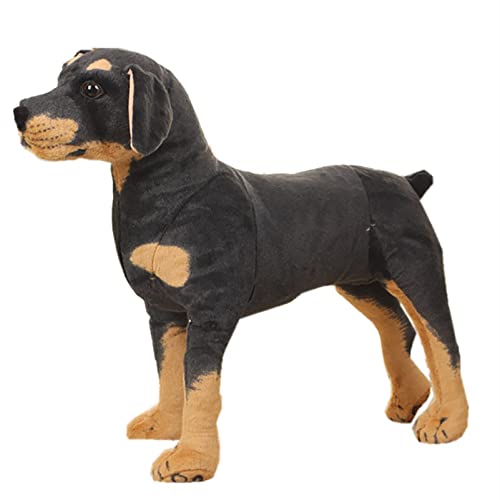 YUDIZWS Jouet en Peluche Fait À La Main Dobermandog - Animal en Peluche Lesté Réaliste - Soulagement De L'anxiété Et Compagnon en Peluche Calmingaid,50cm