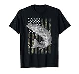 Musky Fishing Camouflage Flag Muskie T-Shirt