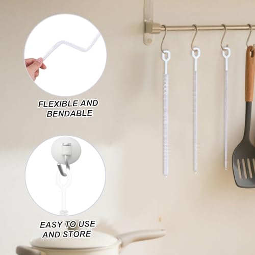 Image of 6pcs Straw Cleaner Brush Set, 12.6 Inch Cleaning Brush Extra Long Reusable Water Bottle Pipe Cleaner Bendable Cleaning Tool for Metal Silicone Plastic Glass Straws Tubes (White)