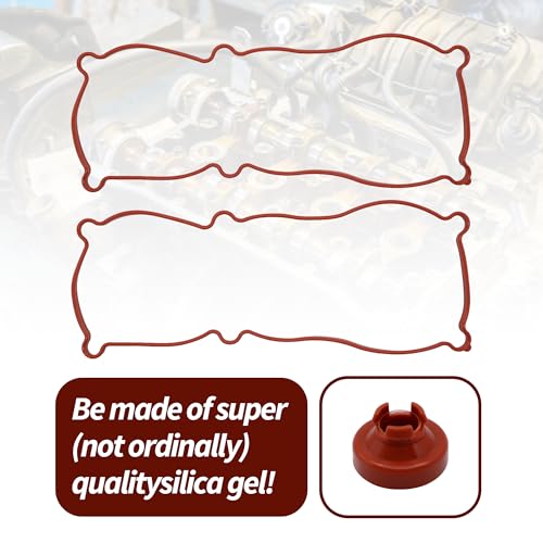 Image of HiSport VS50080R Valve Cover Gasket Seal for 3.3L 3.8L Engine | Compatible with Buick Chevry Oldsmobile Pontiac Allure Century Electra Lacrosse Lesabre Lucerne Park Avenue Regal 1988-2009