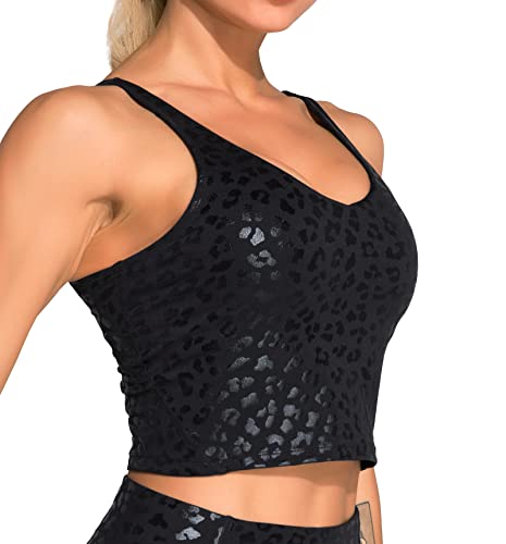 Dragon Fit Women’s Longline Sports Bra Wirefree Padded Medium Support Yoga Bras Gym Running Workout Tank Tops