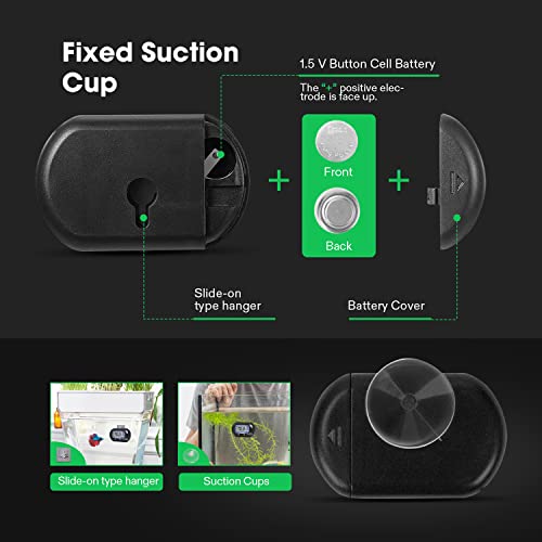 Vivosun 4-Pack Lcd Digital Aquarium Thermometer Fish Tank Water Terrarium Temperature With Suction Cup For Turtle #TOP4