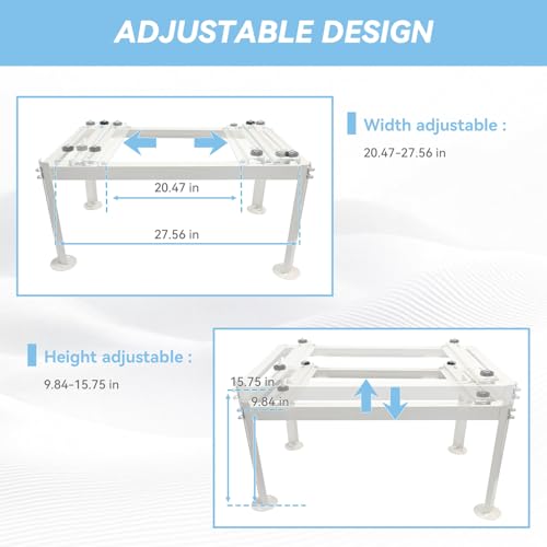 Mini Split Ground Stand for 9000-36000 BTU Ductless Mini Split Air Conditioner Heat Pump，Heavy-Duty Condenser Stand for Air Conditioners, White (White, 9000-36000 BTU) by automoris - Image 3