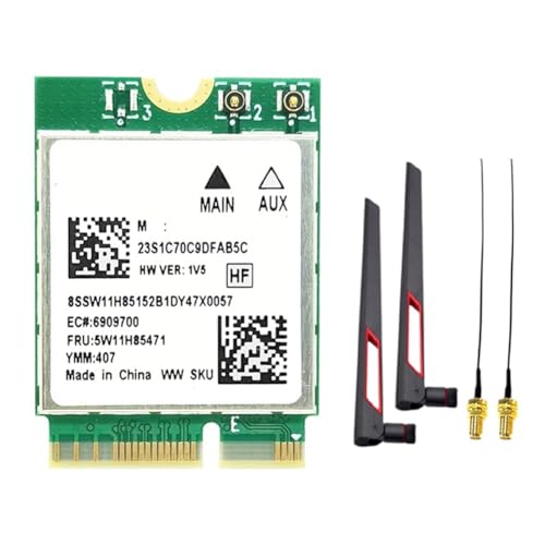 Tarjeta Adaptadora WiFi Inalámbrica M.2 NGFF RTL8922AE Bluetooth 5.4 de 2,4G 5G 6G