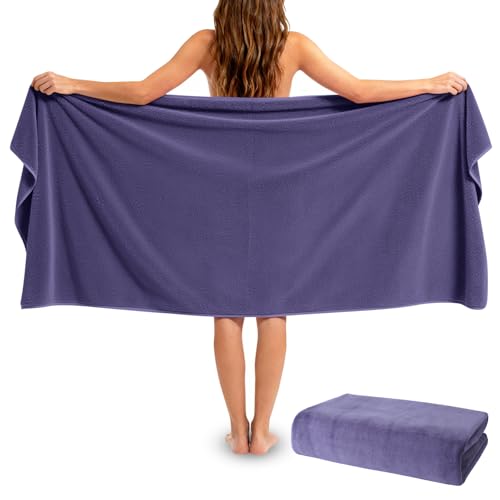 SUPRBIRD Badetuch,100 x 200 cm XXL-Größe Extra großes Reisen Badehandtuch,Mikrofaser Badetuch,Saunatuch,Saugstark & Weich, geeignet für Outdoor Sportarten,Reisen,Strand