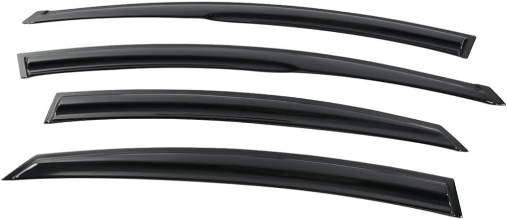 Tape On Window Visors Fits for 2011-2014 Hyundai Sonata, Side Auto Window Wind Deflectors, Ventshade, Rain Guards for Cars/Trucks, Mugen Style Smoke/Tinted