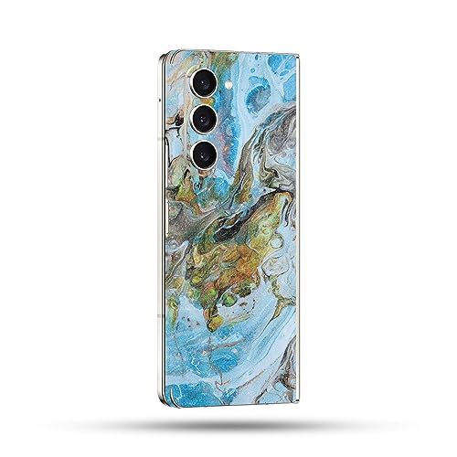 Image of MightySkins Glossy Glitter Skin Compatible with Samsung Galaxy Z Fold 5 Full Wrap - Island Swirl | Protective, Durable High-Gloss Glitter Finish | Easy to Apply & Change Styles | Made in The USA