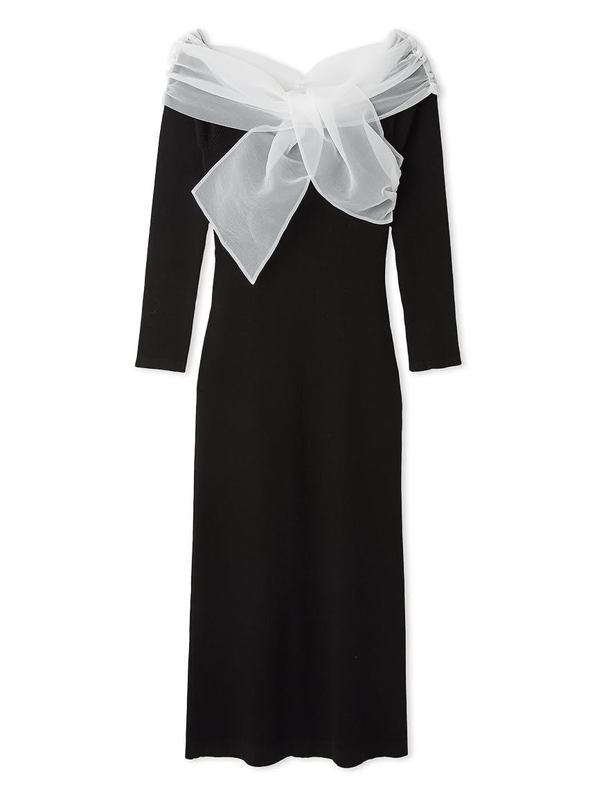 【新品未開封】FRAY I.D オフショルコンビリボンリブニットワンピース オフショルコンビリボンリブニットワンピース フレイアイディー