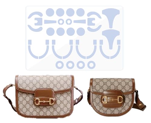 BagArmor Película protetora de hardware, compatível com Gucci Horsebit 1955 Bolsa de ombro média/Horsebit 1955 Mini arredondada. Adesivo de ferragens de bolsa transparente, antiarranhões, transparente