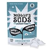 Molly's Suds Laundry Detergent Pods | Clean Detergent for Sensitive Skin | Ultra Concentrated and Stain Fighting | Unscented - 120 Count (Value Pack)