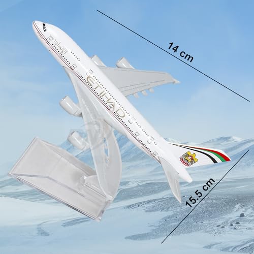 Image of Etihad Airlines, diecast, Metal Aeroplane Scale Model Office only for Display, Size -16 cm A380 (Etihad)