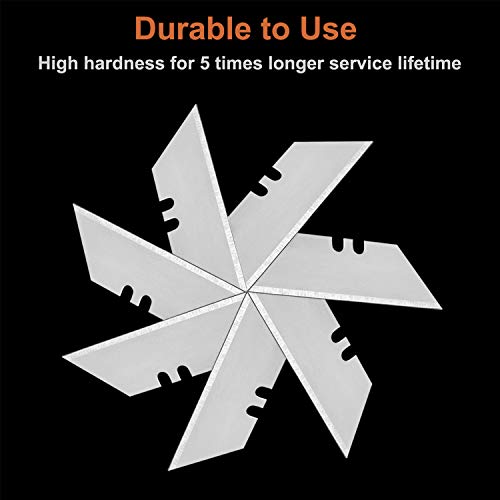 90 Pack Utility Knife Blades And 60 Pack Utility Hook Blades, Sk5 Steel Heavy Duty Box Cutter Replacement Blades With Plastic Case，Standard Size Razor Blades For Most Standard Utility Knives #TOP4