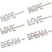 6 Pieces Word Letter Hair Clips Rhinestones Hair Barrettes Crystal Bobby Pins for Women Girls Hair Accessories