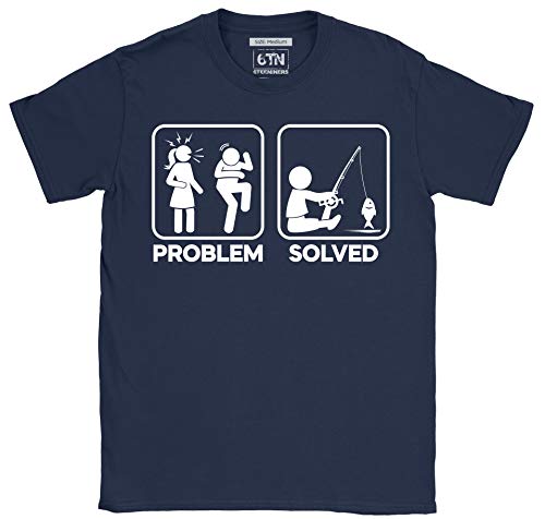 6TN Divertente Pesca t-Shirt Problema Risolto