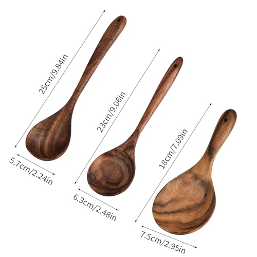 Cuchara de madera de grado alimenticio para remover y recoger guisos 5