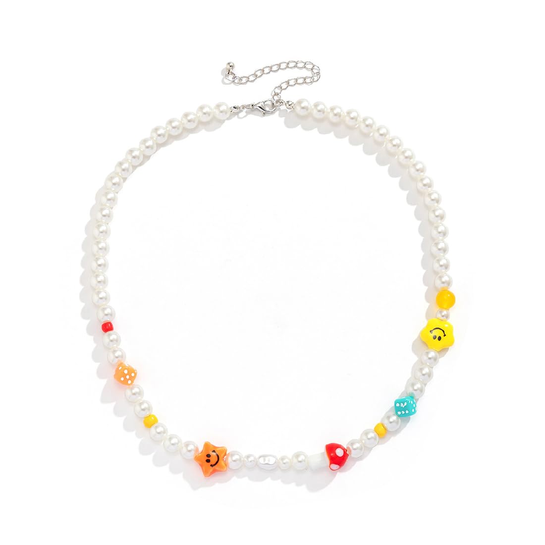 Tadipri Collar Perlas Hombre Cadena de Perlas de Imitación Collar de perlas de Saturno Gargantilla de Perlas Mujer para Bodas, Compromisos, Aniversarios de San Valentín