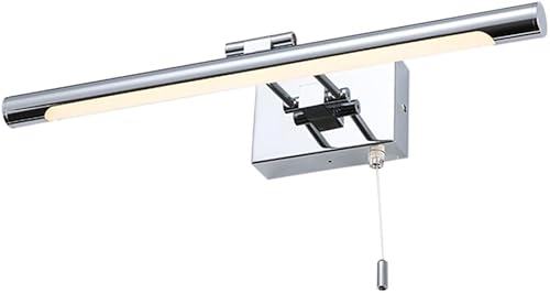 Aiwen Lámparas LED de tocador de baño de 9 W, acabado cromado de metal, luces de tocador con pantalla acrílica de 23.62 pulgadas, modernos apliques