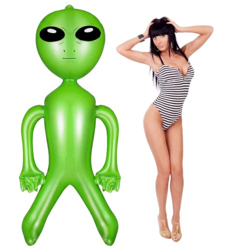 63 Inch Inflatable Alien Blow Up Green Alien for Party Decorations