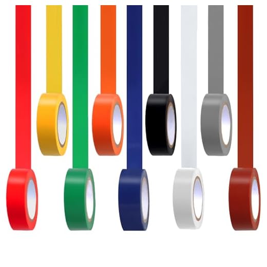 Romeda 9 Pack Coloured Electrical Tape, Electrical Tape Colours Water, Sun, and Oil Resistant, Electrical Tape is Suitable for Most Domestic, Commercial, and Industrial environments.