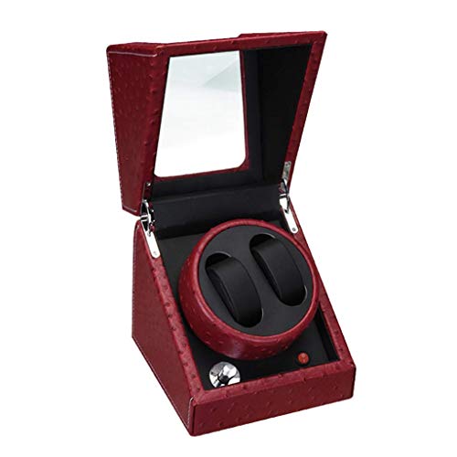 TAISK Watch Winder Watch Winder Boxes Automático 2+0 Mecánico Almacenamiento de Relojes Dispositivo de Mesa giratoria Motor silencioso Caja de bobinado automático Watch Winder Watch Box,D