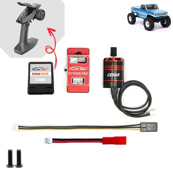 FURITEK Torpedo BRUSHLESS Power System for REDCAT ASCENT-18 Included Python Pro ESC & Cedar Motor - 1/18 RC Car, RC Rock Crawler Electronics (HELIDIRECT) (FUR-2530 (Motor, ESC & Receiver))