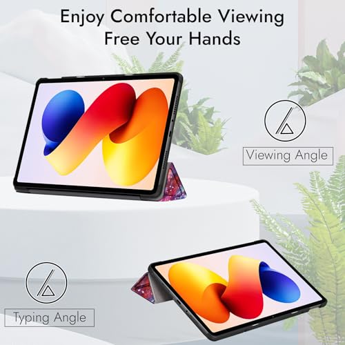 Image of Robustrion Cover for Redmi Pad 2 Pro 12.1 inch Cover Case, Trifold Cover Case for Redmi Pad 2 Pro 5G Tablet Cover [Auto Sleep Wake Support] - Galaxy