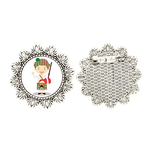 Broche de plata con flores de Escocia para lucir en bodas y eventos de otoño