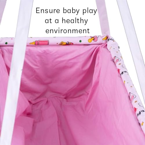 Image of Baybee Baby Cradle and Swing for Kids | Hanging Cradle for New Born Babies with Mosquito Protection Net & Easy Carry Pouch | Baby Swing Jhula | Portable Swing for Baby 0 to 2 Years Boys Girls (Pink)