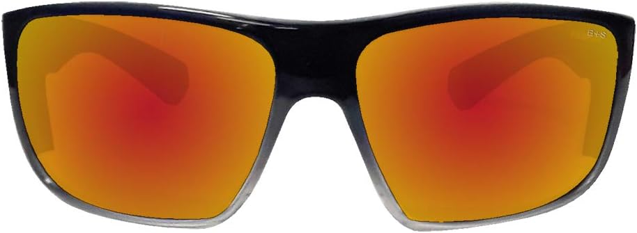 BOMBER MA104RMRF Safety Sunglasses for Men, 2-Tone Smoke Crystal frame, Red Mirror Polycarbonate Safety lens, Non-Slip foam lining, ANSI Z87+ Compliant, Safe for Rugged Activity - MA104RM - Image 2