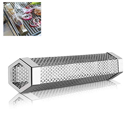 Peahop Barbecue Smoker Tube Incense Burner Pellet Incense Burner Stainless Steel Barbecue Grill Charcoal Smoker Pipe