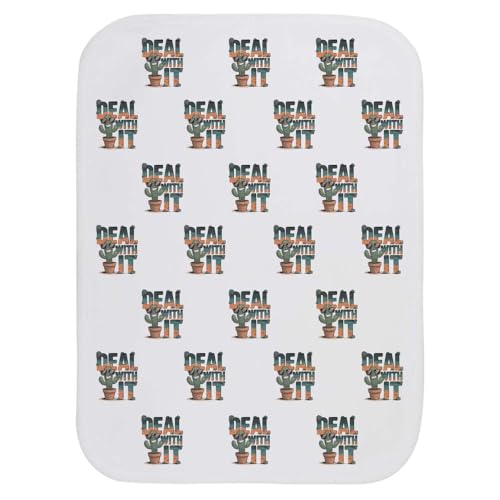 Azeeda 'Deal with It' Baby Burp/Wash Cloth (BC00031623)