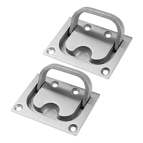 Poignée Encastrée Carrée pour Trappe de Sol et Mobilier de Bateau en Acier Inox