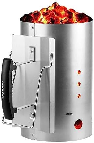 Chimney Starter Charcoal Starter Quick Start Barbecue Chimney Charcoal Lighter Burning with Safety Handle