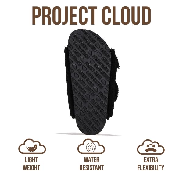 Image of Project Cloud 100% Genuine Leather Footbed Sandals for Women 2026 Comfortable Beach Essentials Womens Sandals Memory Foam Vacation Essentials Slides for Women Footwear (Santorini)