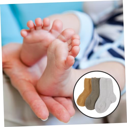 Vaguelly 3pairs Warm Newborn Socks Mid Tube Design for Comfort for and Spring s Months for2