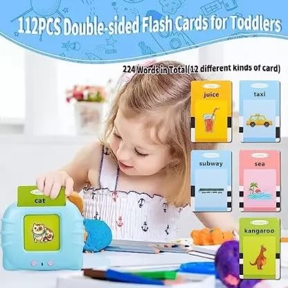 Image of CrazyBuy Talking English Words Flash Cards for Kids Early Educational Learning Device Toy (Multicolor)