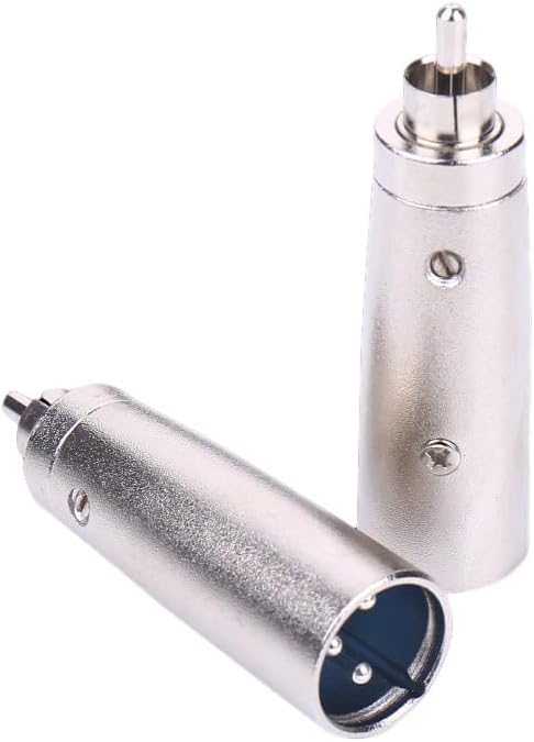 Image of MX XLR Male to RCA Female Converter A /V Jack Adaptor Audio Connector RCA to XLR Male Plug Cable Adapter(Pack of 2)