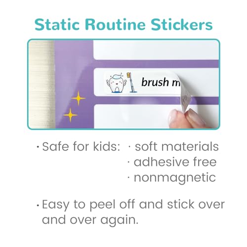 Image of Magnetic Bedtime /Morning Routine Chart for Kids -Toddler Daily Schedule Chart at Home,Morning Checklist,Dry Erase Bedtime Checklist to Do List,Daily Routine Chore Chart for Kids