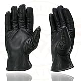 Milwaukee Leather SH734 Men's Black Thermal Lined Leather Motorcycle Gloves w/Cinch Wrist Closure - Large - Image 5