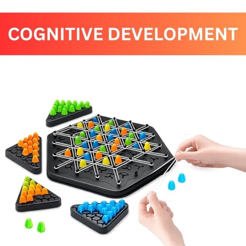 Image of Playhills Triggle Board Game | Triangle Chess Game Teaser Puzzle for Kids & Adults