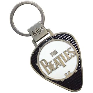 Rock Off officially licensed products Beatles Drum Logo Plectrum Metal Key Chain - Les Beatles, Paul McCartney, John Lennon, RIngo Starr, George Harrison