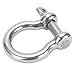 Aumotop Sturdy 10Pcs Stainless Steel Load Shackle D Anchor for Various Industrial Applications M5, Heavy Duty UShape
