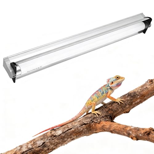 Hypool T8 Strip UVB UVA Reptile Lighting Fixture with 18-Inch