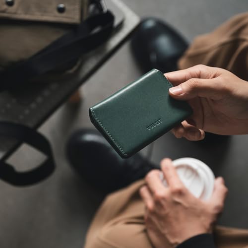 Image of VULKIT Slim Minimalist Card Holder RFID Blocking Leather Credit Card Holder Front Pocket Wallet Magnetic Closure